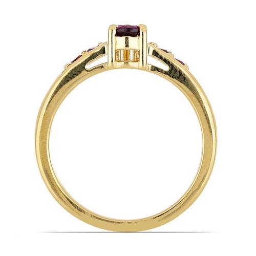 0.72 CT RHODOLITE GOLD PLATED STERLING SILVER RINGS #VR015391